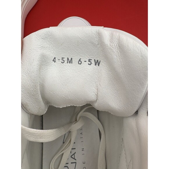 NEW Human Nation White Leather High Top Sneakers Shoes M4-5/W6-5 Made in Italy - Picture 7 of 8